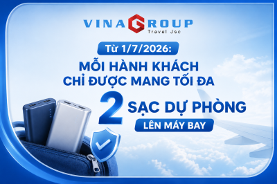 Từ 1/7/2026: Mỗi hành khách chỉ được mang tối đa 2 sạc dự phòng lên máy bay